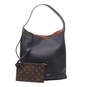 Louis Vuitton Lowkey Hobo Black Grained Calfskin Leather Shoulder Bag